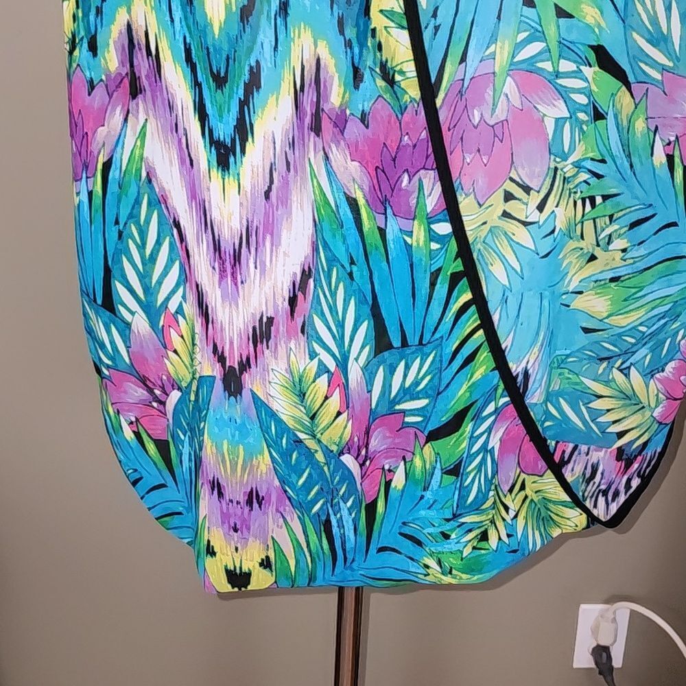 Nicole‎ by Nicole Miller Sheer Floral Sleeveless Top Size X-Large - Picture 9 of 15